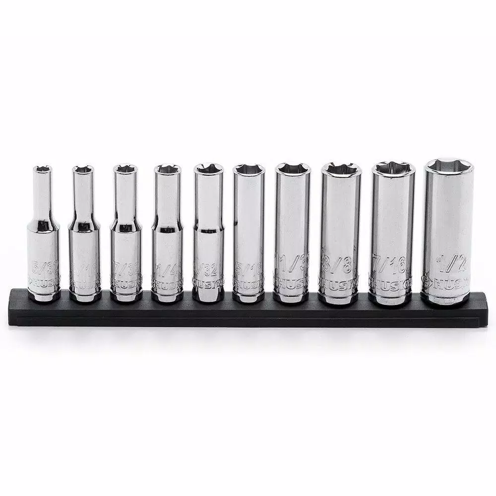 Ratchets & Sockets Husky 1/4 In. Drive Deep SAE Socket Set (10-Piece) 8 Ratchets & Sockets Husky 1/4 In. Drive Deep SAE Socket Set (10-Piece) - Image 6