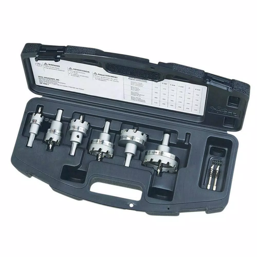 Drill Bits Ideal TKO Master Electrician’s 7/8 In. To 2-1/2 In. Carbide-Tipped Hole Cutter Kit (8-Piece) 3 Drill Bits Ideal TKO Master Electrician’s 7/8 In. To 2-1/2 In. Carbide-Tipped Hole Cutter Kit (8-Piece)