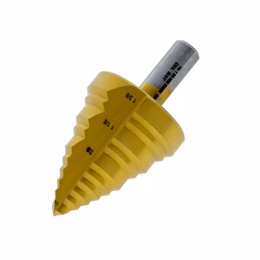 Drill Bits Ideal Step Drill Bit, 1/4 In. β 1 3/8 In. 3 Drill Bits Ideal Step Drill Bit, 1/4 In. β 1 3/8 In.