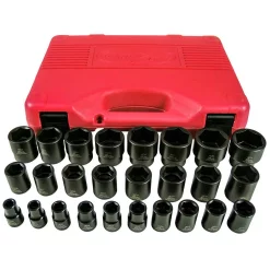 Hand Tool Sets K Tool International 1/2 In. Drive Short Impact Socket Set (26-Piece)