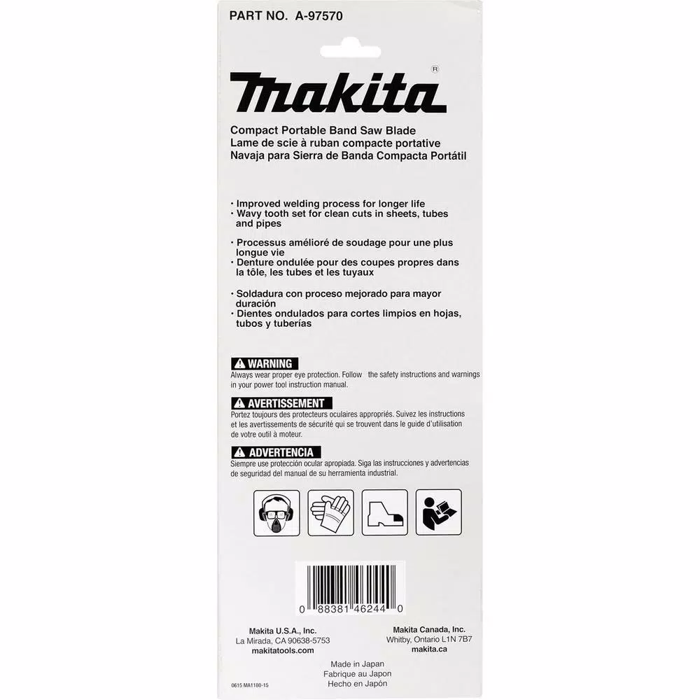 Saw Blades Makita 32-7/8 In. 18-Teeth Per Inch Compact Portable Band Saw Blade For Use With 32-7/8 In. Saws 8 Saw Blades Makita 32-7/8 In. 18-Teeth Per Inch Compact Portable Band Saw Blade For Use With 32-7/8 In. Saws - Image 6