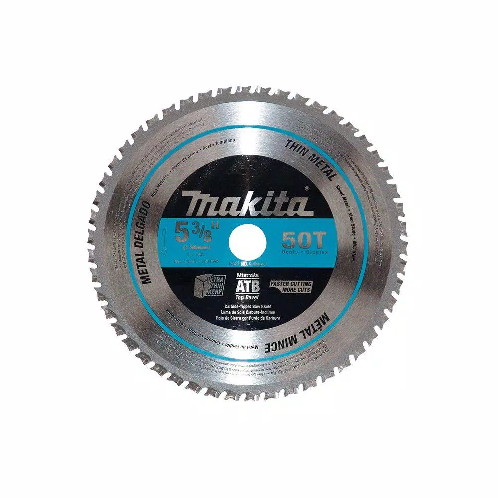 Saw Blades Makita 5-3/8 In. 50 Teeth Carbide-Tipped Ferrous Metal Thin Gauge Saw Blade 3 Saw Blades Makita 5-3/8 In. 50 Teeth Carbide-Tipped Ferrous Metal Thin Gauge Saw Blade