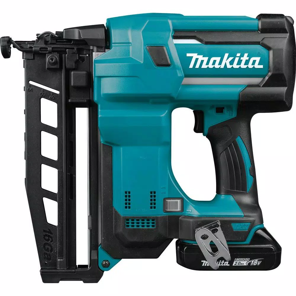 Nail Guns Makita 2-1/2 In. 18-Volt 16-Gauge LXT Cordless Straight Finish Nailer Kit (2.0 Ah) With Bonus 18-Volt LXT Battery Pack 2.0Ah 11 Nail Guns Makita 2-1/2 In. 18-Volt 16-Gauge LXT Cordless Straight Finish Nailer Kit (2.0 Ah) With Bonus 18-Volt LXT Battery Pack 2.0Ah - Image 9