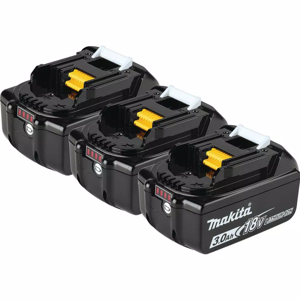 Power Tool Batteries Makita 18-Volt LXT Lithium-Ion 3.0 Ah Battery (3-Pack) 3 Power Tool Batteries Makita 18-Volt LXT Lithium-Ion 3.0 Ah Battery (3-Pack)