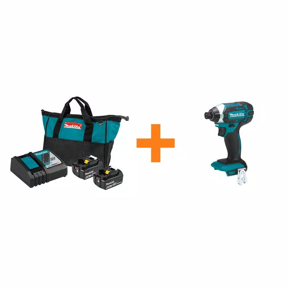 Power Tool Batteries Makita 18-Volt LXT 4.0 Ah Battery And Rapid Optimum Charger Starter Pack With Bonus 18V LXT 1/4 In. Cordless Impact Driver 3 Power Tool Batteries Makita 18-Volt LXT 4.0 Ah Battery And Rapid Optimum Charger Starter Pack With Bonus 18V LXT 1/4 In. Cordless Impact Driver