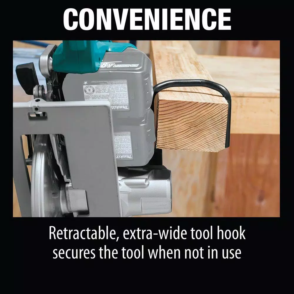 Power Tool Batteries Makita 18-Volt X2 LXT Brushless Cordless Rear Handle 7-1/4 In. Circular Saw W/Bonus Miter Saw, 2 Batteries 5.0 Ah 14 Power Tool Batteries Makita 18-Volt X2 LXT Brushless Cordless Rear Handle 7-1/4 In. Circular Saw W/Bonus Miter Saw, 2 Batteries 5.0 Ah - Image 12