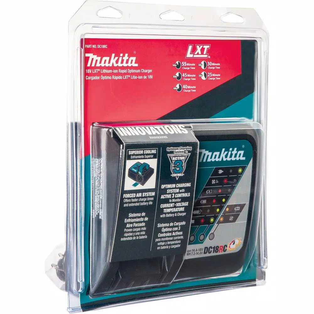 Power Tool Battery Chargers Makita 18-Volt LXT Lithium-Ion Rapid Optimum Battery Charger 8 Power Tool Battery Chargers Makita 18-Volt LXT Lithium-Ion Rapid Optimum Battery Charger - Image 6