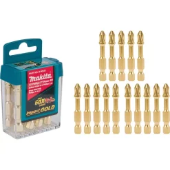 Drill Bits Makita Impact GOLD #2 2 In. Phillips Power Bit (15 Per Pack)
