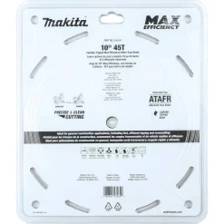 Saw Blades Makita 10 In. 45T Carbide-Tipped Max Efficiency Miter Saw Blade -Deals Power Tool Accessories Store makita table saw blades miter saw blades b 62103 44 1000