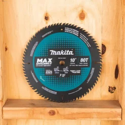 Saw Blades Makita 10 In. 80T Carbide-Tipped Max Efficiency Miter Saw Blade -Deals Power Tool Accessories Store makita table saw blades miter saw blades b 66977 1f 1000