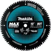 Saw Blades Makita 10 In. 80T Carbide-Tipped Max Efficiency Miter Saw Blade -Deals Power Tool Accessories Store makita table saw blades miter saw blades b 66977 64 1000