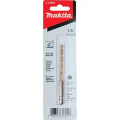 Drill Bits Makita 1/8 In. Titanium Coated Drill Bit And 1/4 In. Hex Shank -Deals Power Tool Accessories Store makita twist drill bits d 23880 fa 1000
