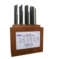Hand Tool Sets Mayhew 112-B Pilot Punch Wood Box Set (12-Piece)