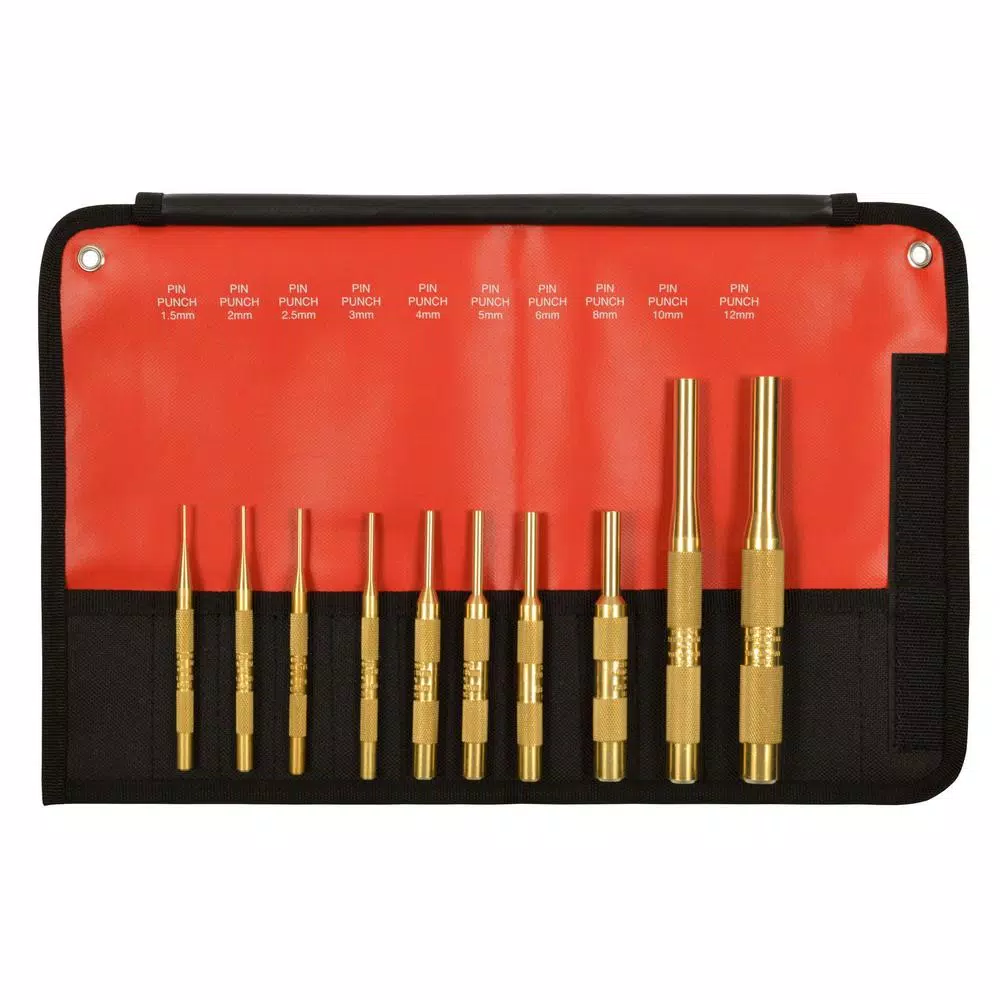 Chisels, Files & Punches Mayhew Brass Metric Pin Punch Set (10-Piece) 3 Chisels, Files & Punches Mayhew Brass Metric Pin Punch Set (10-Piece)