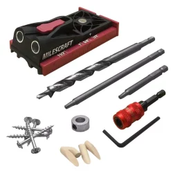 Cutting Tools Milescraft PocketJig200 Complete Pocket Hole Kit With Jig, Bit, Screws And Drivers