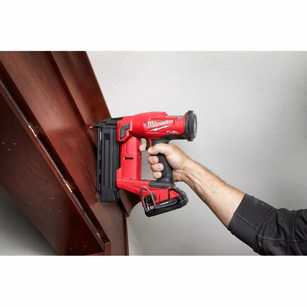 Nail Guns Milwaukee M18 FUEL 18-Volt 18-Gauge Lithium-Ion Brushless Cordless Gen II Brad Nailer And Clear Performance Safety Glasses 15 Nail Guns Milwaukee M18 FUEL 18-Volt 18-Gauge Lithium-Ion Brushless Cordless Gen II Brad Nailer And Clear Performance Safety Glasses - Image 13