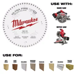 Saw Blades Milwaukee 7-1/4 In. X 60-Tooth Ultra Fine Finish Circular Saw Blade
