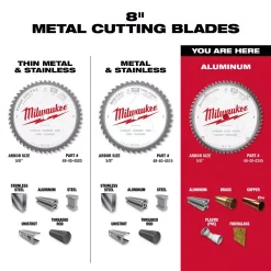 Saw Blades Milwaukee 8 In. X 58 Carbide Teeth Aluminum Cutting Circular Saw Blade -Deals Power Tool Accessories Store milwaukee circular saw blades 48 40 4345 a0 1000