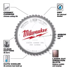 Saw Blades Milwaukee 8 In. X 42 Carbide Teeth Metal & Stainless Cutting Circular Saw Blade 11 Saw Blades Milwaukee 8 In. X 42 Carbide Teeth Metal & Stainless Cutting Circular Saw Blade -Deals Power Tool Accessories Store milwaukee circular saw blades 48 40 4515 40 1000