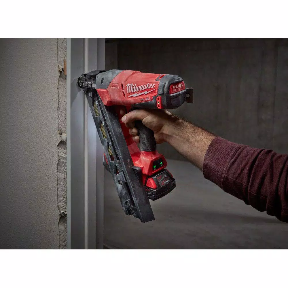 Nail Guns Milwaukee M18 FUEL 18-Volt Lithium-Ion Brushless Cordless 15-Gauge Angled Finish Nailer (Tool Only) 12 Nail Guns Milwaukee M18 FUEL 18-Volt Lithium-Ion Brushless Cordless 15-Gauge Angled Finish Nailer (Tool Only) - Image 10