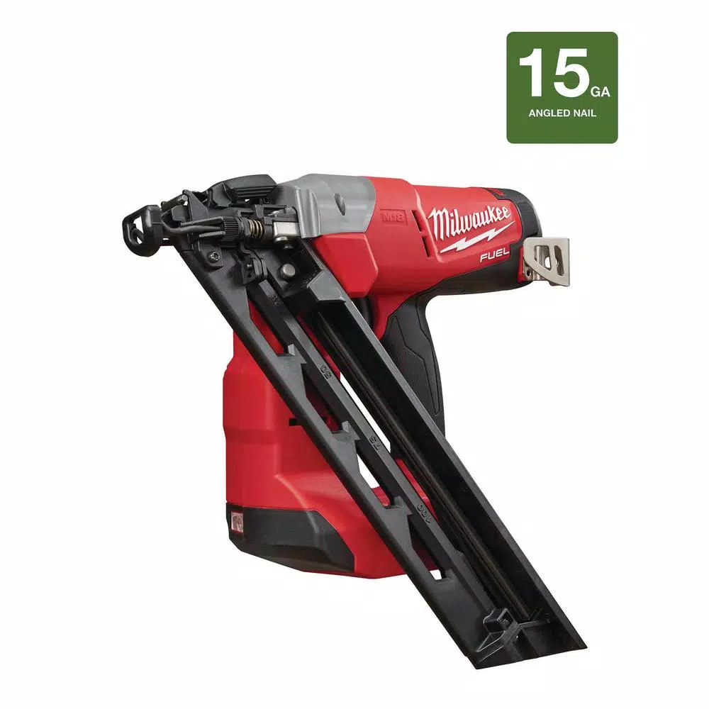 Nail Guns Milwaukee M18 FUEL 18-Volt Lithium-Ion Brushless Cordless 15-Gauge Angled Finish Nailer (Tool Only) 3 Nail Guns Milwaukee M18 FUEL 18-Volt Lithium-Ion Brushless Cordless 15-Gauge Angled Finish Nailer (Tool Only)