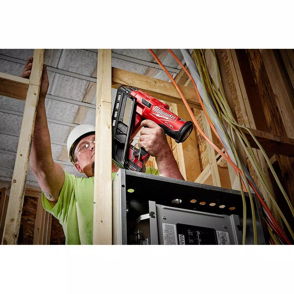 Nail Guns Milwaukee M18 FUEL 3-1/2 In. 18-Volt 30-Degree Lithium-Ion Brushless Framing Nailer Kit And Performance Safety Glasses With Gasket 10 Nail Guns Milwaukee M18 FUEL 3-1/2 In. 18-Volt 30-Degree Lithium-Ion Brushless Framing Nailer Kit And Performance Safety Glasses With Gasket - Image 8