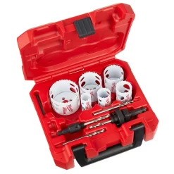 Drill Bits Milwaukee Hole Dozer Electricians Bi-Metal Hole Saw Set (10-Piece)