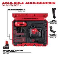 Measuring Tools Milwaukee M12 12-Volt Lithium-Ion Cordless Green 250 Ft. 3-Plane Laser Level Kit With One 4.0 Ah Battery, Charger And Case -Deals Power Tool Accessories Store milwaukee laser level 3632 21 44 1000