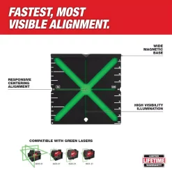 Measuring Tools Milwaukee High Visibility Centering Alignment Target For Laser Level -Deals Power Tool Accessories Store milwaukee level accessories 48 35 1111 c3 1000