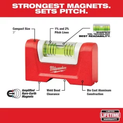 Measuring Tools Milwaukee 3 In. Compact Torpedo Pocket Level -Deals Power Tool Accessories Store milwaukee levels 48 22 5603 e1 1000