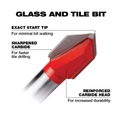 Drill Bits Milwaukee Carbide Glass And Tile Bit Set (4-Pack) -Deals Power Tool Accessories Store milwaukee masonry drill bits 48 20 8988 a0 1000