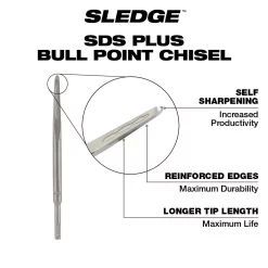 Drill Bits Milwaukee 10 In. SDS-Plus SLEDGE Steel Demo Bull Point Chisel 14 Drill Bits Milwaukee 10 In. SDS-Plus SLEDGE Steel Demo Bull Point Chisel -Deals Power Tool Accessories Store milwaukee masonry drill bits 48 62 6050 40 1000