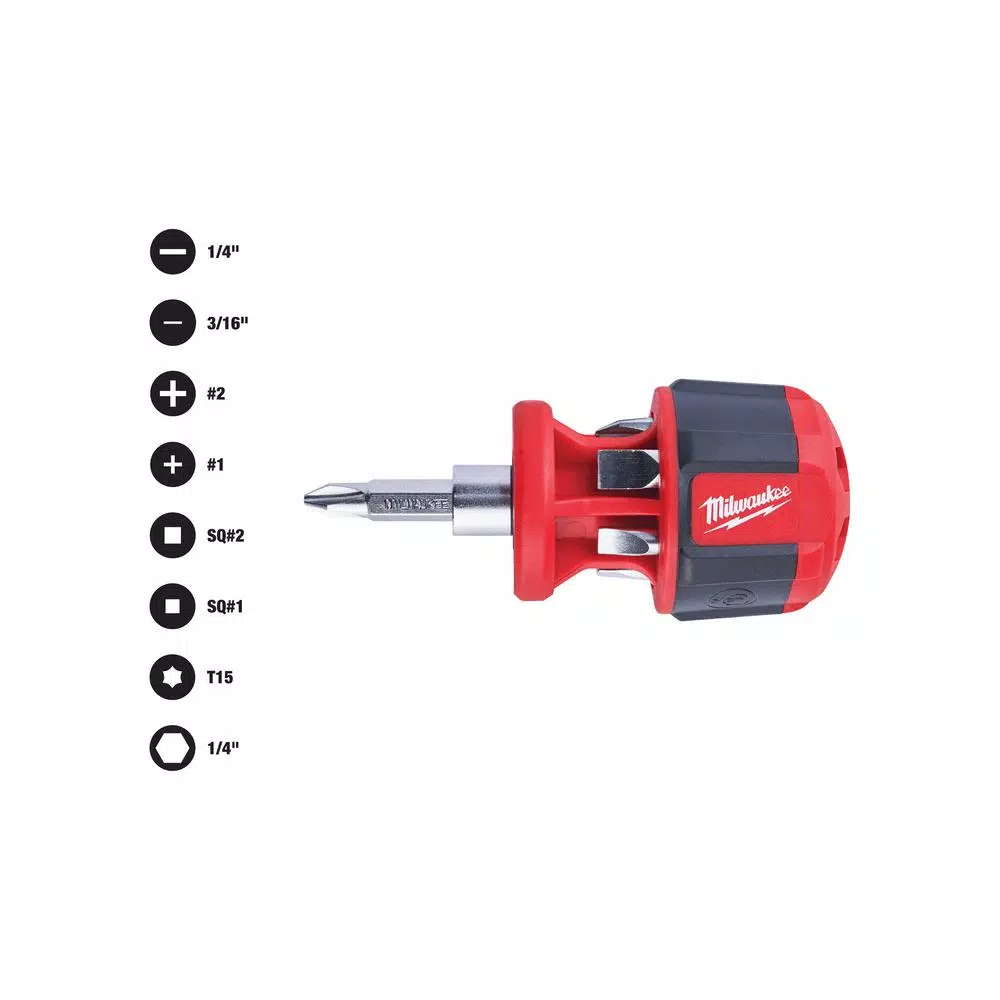 Screwdrivers & Nut Drivers Milwaukee 8-in-1 Compact Multi-Bit Screwdriver 3 Screwdrivers & Nut Drivers Milwaukee 8-in-1 Compact Multi-Bit Screwdriver