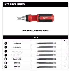 Screwdrivers & Nut Drivers Milwaukee 9-in-1 ECX Drive Ratcheting Multi-Bit Screwdriver -Deals Power Tool Accessories Store milwaukee multi bit screwdrivers 48 22 2331 40 1000