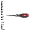 Screwdrivers & Nut Drivers Milwaukee 13-in-1 Multi-Tip Cushion Grip Screwdriver With Schrader Bit -Deals Power Tool Accessories Store milwaukee multi bit screwdrivers 48 22 2881 64 1000