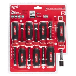 Screwdrivers & Nut Drivers Milwaukee SAE Hollow Shaft Nut Driver Set (7-Piece) -Deals Power Tool Accessories Store milwaukee nut driver sets 48 22 2407 4f 1000