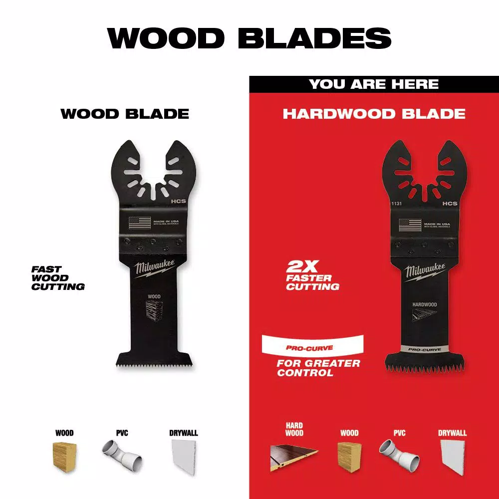 Oscillating Tool Attachments Milwaukee 1-3/8 In. High Carbon Steel Universal Fit Japanese Teeth Hardwood Cutting Oscillating Multi-Tool Blade (1-Pack) 7 Oscillating Tool Attachments Milwaukee 1-3/8 In. High Carbon Steel Universal Fit Japanese Teeth Hardwood Cutting Oscillating Multi-Tool Blade (1-Pack) - Image 5