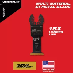 Oscillating Tool Attachments Milwaukee 1-3/8 In. Titanium Bi-Metal Universal Fit Wood And Metal Cutting Oscillating Multi-Tool Blade (3-Pack) -Deals Power Tool Accessories Store milwaukee oscillating tool attachments 49 25 1233 a0 1000