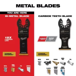 Oscillating Tool Attachments Milwaukee 1-1/8 In. Titanium Bi-Metal Universal Fit Wood And Metal Cutting Oscillating Multi-Tool Blade (1-Pack) -Deals Power Tool Accessories Store milwaukee oscillating tool attachments 49 25 1251 1d 1000