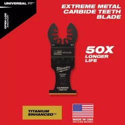 Oscillating Tool Attachments Milwaukee 1-3/8 In. Carbide Universal Fit Extreme Metal Cutting Oscillating Multi-Tool Blade (1-Pack) -Deals Power Tool Accessories Store milwaukee oscillating tool attachments 49 25 1501 a0 1000