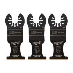 Oscillating Tool Attachments Milwaukee 1-3/8 In. Carbide Universal Fit Extreme Wood/Metal Cutting Oscillating Multi-Tool Blade (3-Pack)