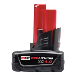 Power Tool Batteries Milwaukee M12 12-Volt Lithium-Ion XC Extended Capacity Battery Pack 4.0Ah