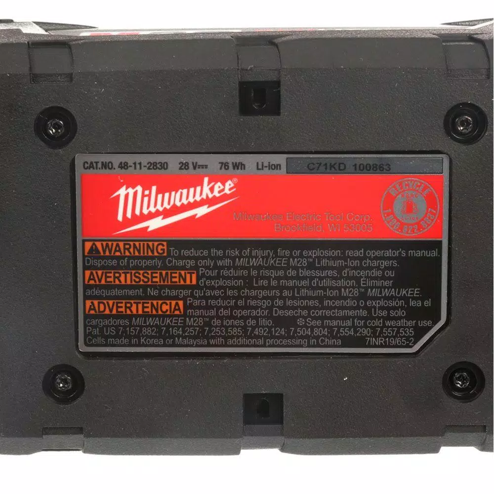 Power Tool Batteries Milwaukee M28 28-Volt Lithium-Ion XC Extended Capacity Battery Pack 3.0Ah 7 Power Tool Batteries Milwaukee M28 28-Volt Lithium-Ion XC Extended Capacity Battery Pack 3.0Ah - Image 5