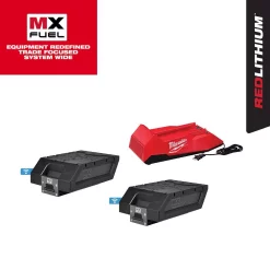 Power Tool Batteries Milwaukee MX FUEL Lithium-Ion REDLITHIUM BOLT-ON Expansion Kit With 2 XC406 Batteries And Charger