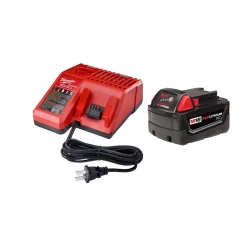 Power Tool Battery Chargers Milwaukee M18 18-Volt 3.0Ah Battery With Multi-Voltage Charger Starter Kit