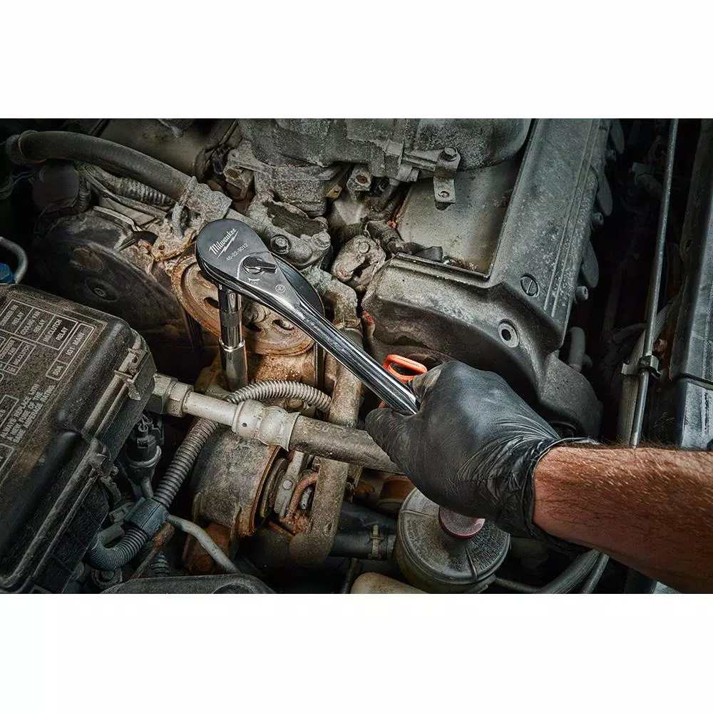 Hand Tool Sets Milwaukee 3/8 In. And 1/2 In. Drive SAE/Metric Ratchet And Socket Mechanics Tool Set (103-Piece) 11 Hand Tool Sets Milwaukee 3/8 In. And 1/2 In. Drive SAE/Metric Ratchet And Socket Mechanics Tool Set (103-Piece) - Image 9