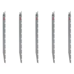Milwaukee 12 In. 5 TPI Pruning SAWZALL Reciprocating Saw Blades (5-Pack)