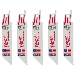 Milwaukee 4 In. 10 Teeth Per In. Metal Cutting SAWZALL Reciprocating Saw Blades (5 Pack)