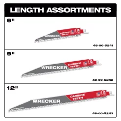 Saw Blades Milwaukee 9 In. 6 TPI WRECKER Carbide Teeth Multi-Material Cutting SAWZALL Reciprocating Saw Blade -Deals Power Tool Accessories Store milwaukee reciprocating saw blades 48 00 5242 a0 1000