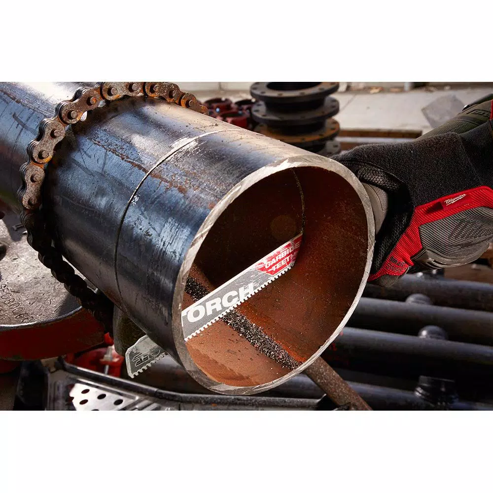 Saw Blades Milwaukee 6 In. 7 TPI TORCH Carbide Teeth Thick Metal Cutting SAWZALL Reciprocating Saw Blade (3Pack) 12 Saw Blades Milwaukee 6 In. 7 TPI TORCH Carbide Teeth Thick Metal Cutting SAWZALL Reciprocating Saw Blade (3Pack) - Image 10